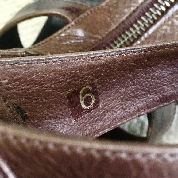One Of A Kind Brown Leather Platform Sanals - Picture 5 of 8